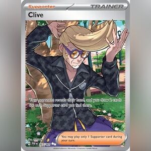 🌟 Pokemon Trainer Clive 227/091 Paldean Fates – Mint Condition! 🌟
